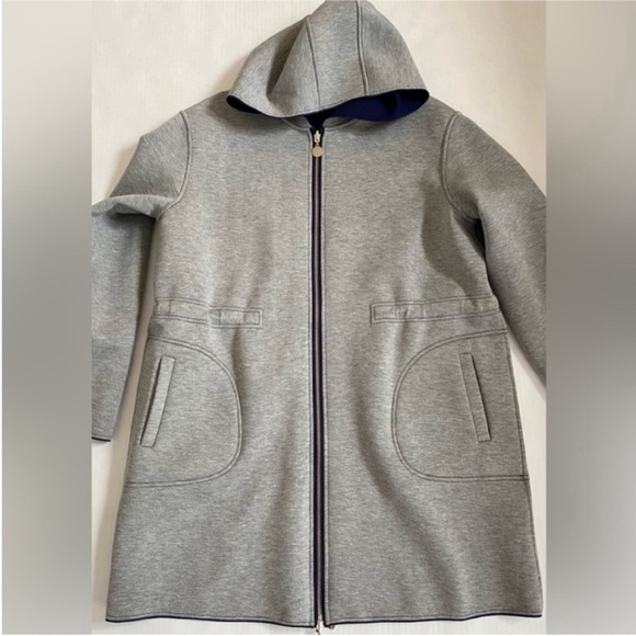 Pennyblack Reversable Cotton Jersey Jacket Coat Blue Grey size X-Large. - Picture 2 of 13